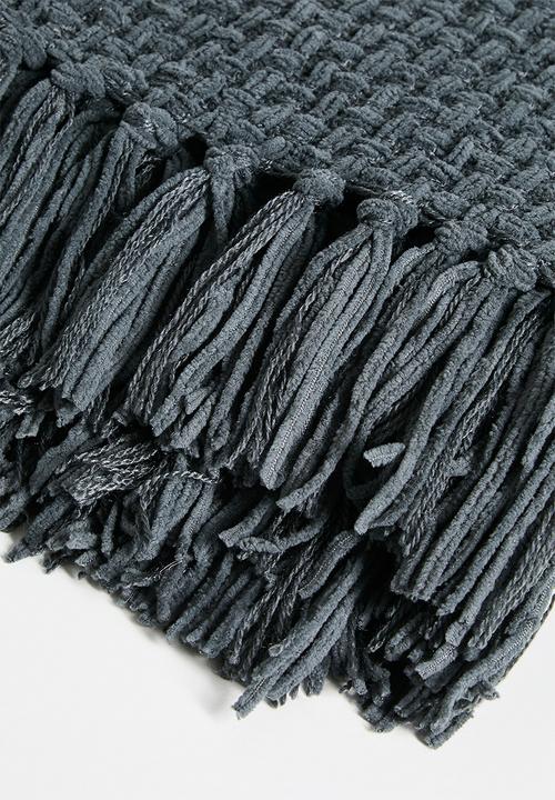 Sixth Floor - Chenille Throw - Charcoal