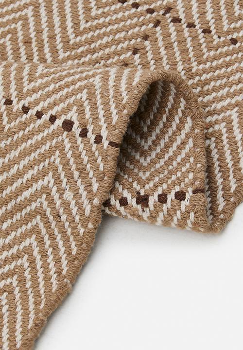Sixth Floor - Cotton Woven Check Bath Runner - Natural