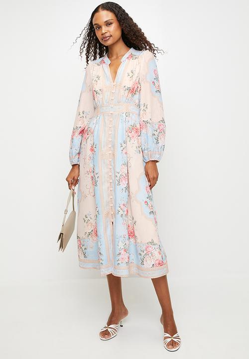 MILLA - Midi dress - Blue floral