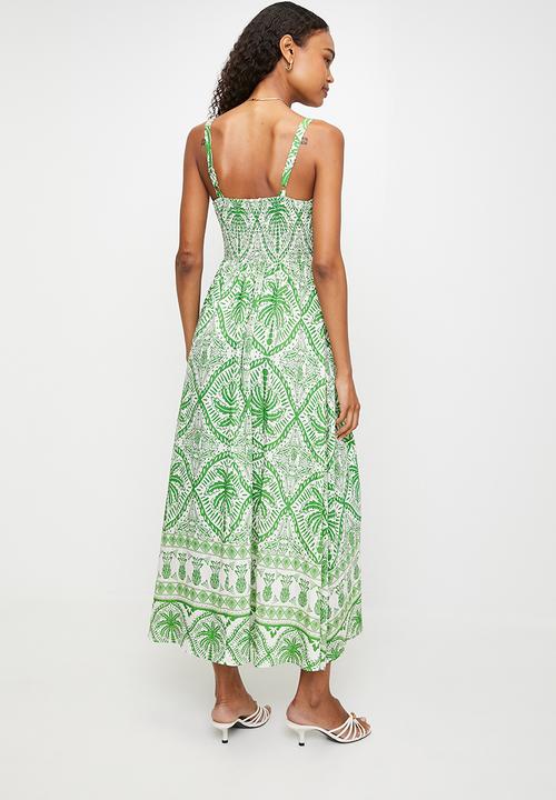 MANDI - Strappy Boobtube Maxi Dress - Green