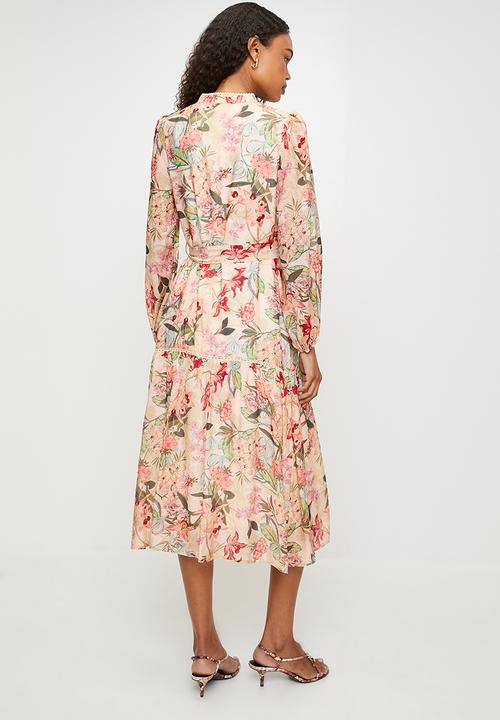 MILLA - Tiered midi dress - Floral 