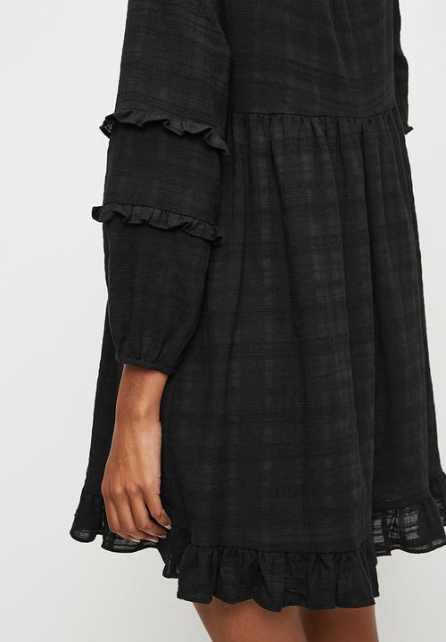 MILLA - Ruffle detail mini dress - Black