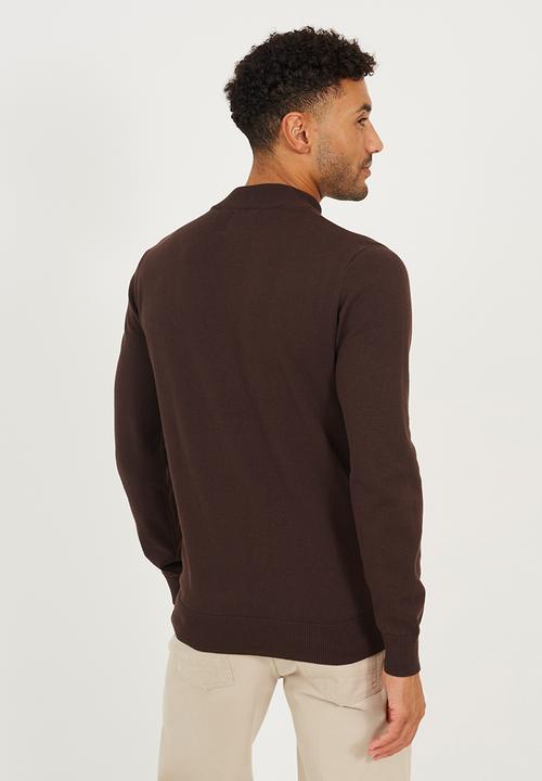 Brave Soul - Turtle Neck Jumper - Bitter Chocolate