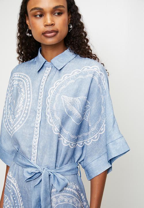 MILLA - Printed playsuit - Blue