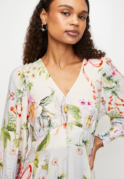 MILLA - Maxi dress - Beige floral 