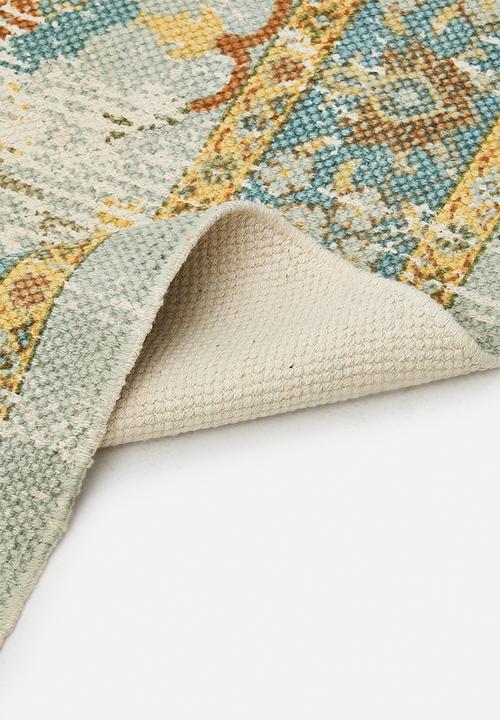 Cotton Printed Antique Rug Multi