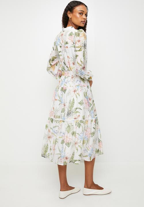 MILLA - Tiered midi dress - Floral