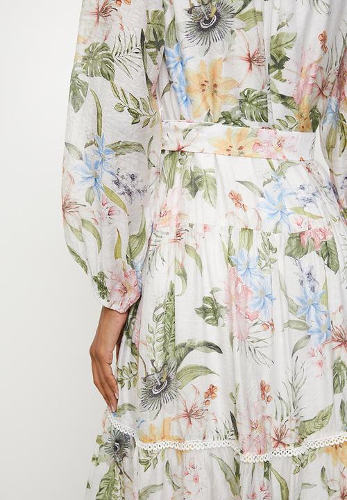 MILLA - Tiered midi dress - Floral