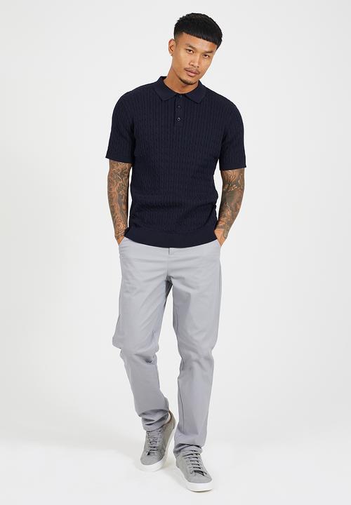 Brave Soul - Polo Neck Top - Midnight Navy