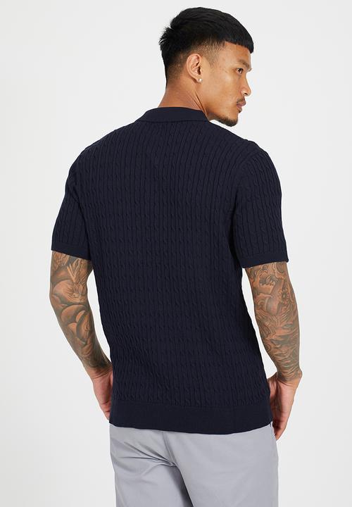 Brave Soul - Polo Neck Top - Midnight Navy