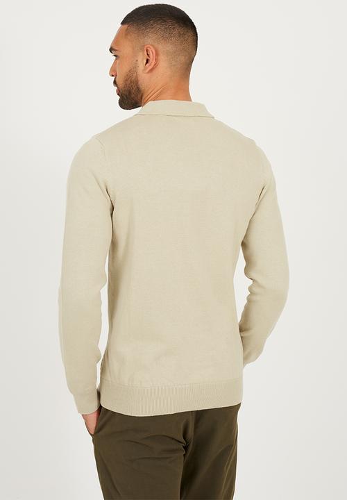 Brave Soul - Knitted Long Sleeved Jumper - Barley