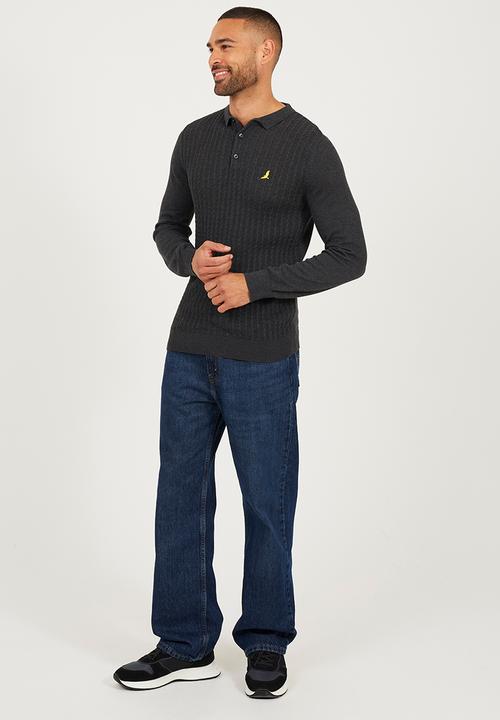 Brave Soul - Long Sleeved Jumper - Charcoal Marl