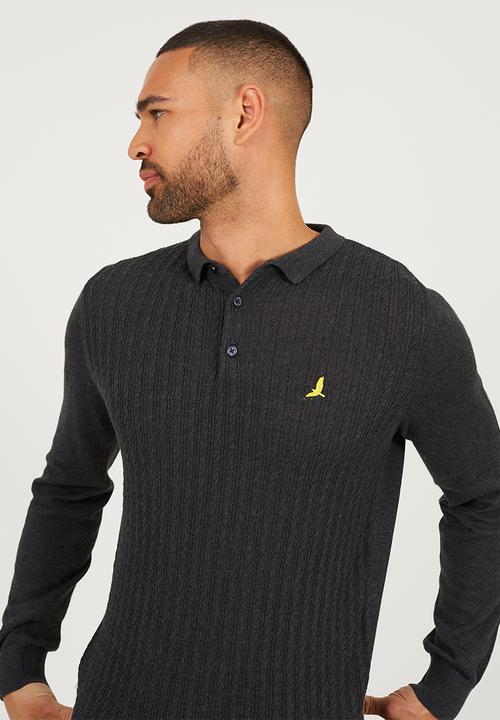 Brave Soul - Long Sleeved Jumper - Charcoal Marl