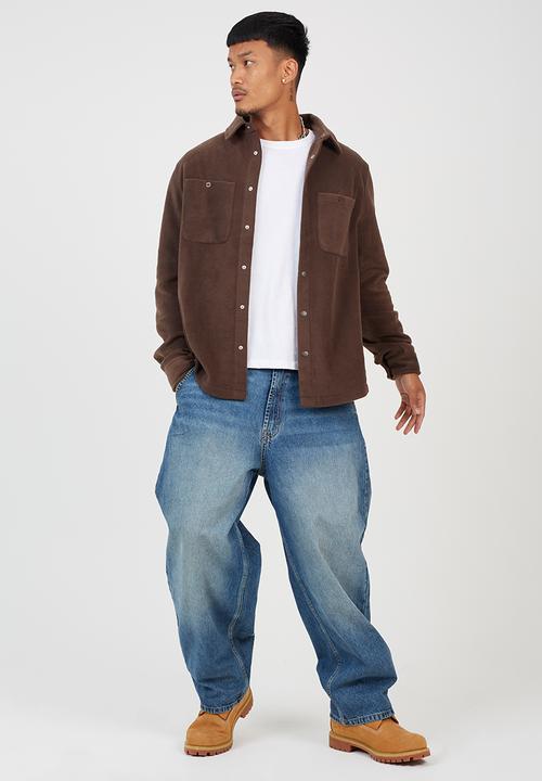 Brave Soul - Fleece Shirt  - Bitter Chocolate