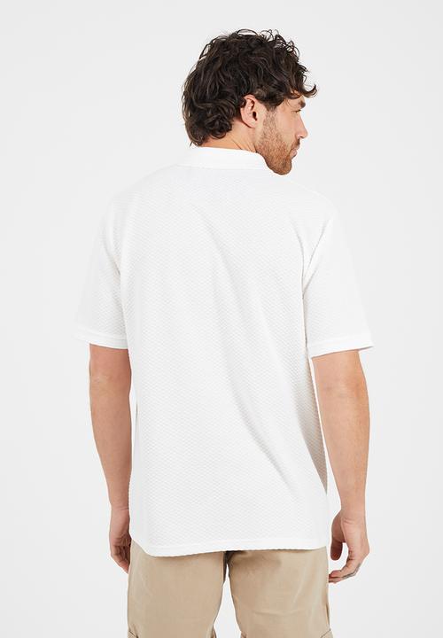Brave Soul - Short Sleeved Polo Shirt - Cream