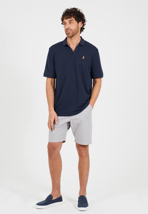 Brave Soul - Short Sleeved Polo Shirt - Navy