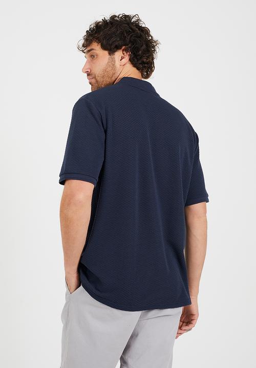 Brave Soul - Short Sleeved Polo Shirt - Navy