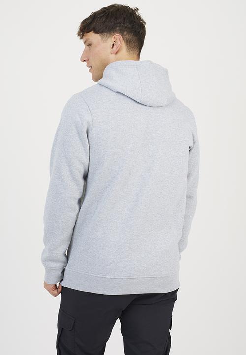 Brave Soul - Hoodie With Cross Over Hood - Lt Grey Marl