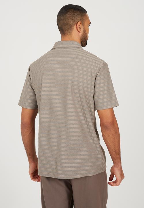 Brave Soul - Trophy Polo Neck - Brown & Grey