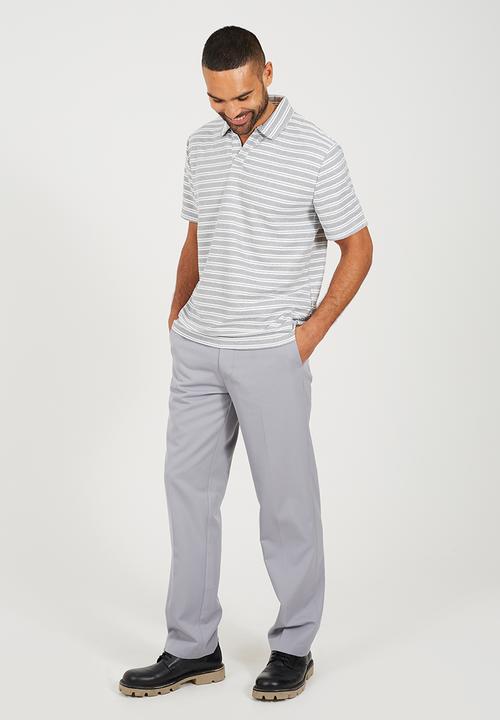 Brave Soul - Trophy Polo Neck - White & Grey