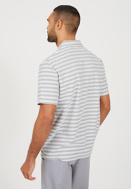 Brave Soul - Trophy Polo Neck - White & Grey