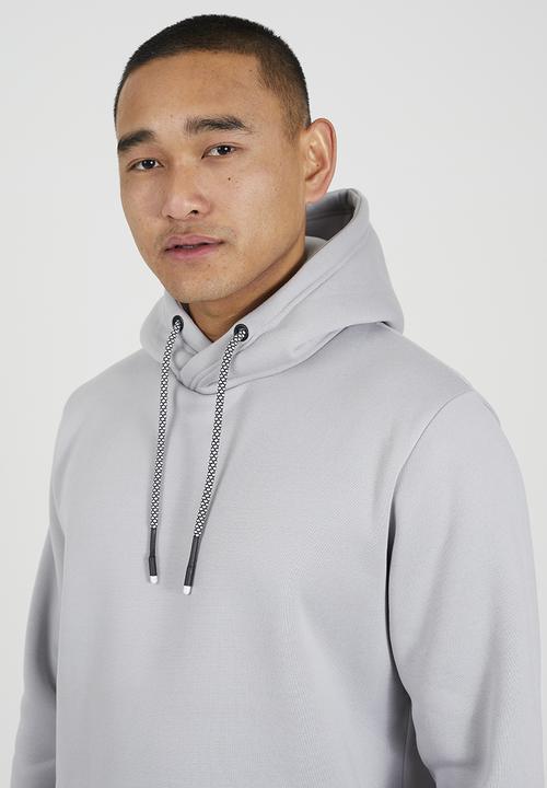 Brave Soul - Hoodie With Cross Over Hood - Storm Grey