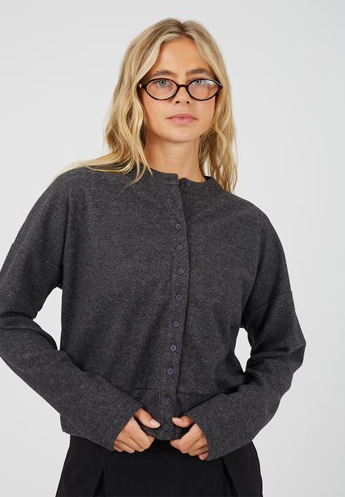 Brave Soul - Ladies Long Sleeve Button Down Top - Grey