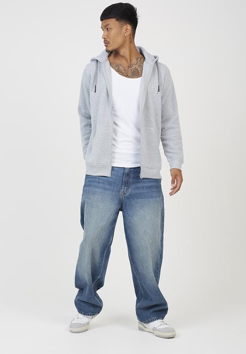 Brave Soul - Zip Hoodie - Lt Grey Marl
