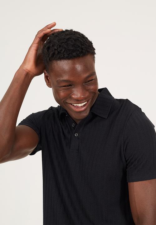 Brave Soul - Short Sleeved 3 Button Polo - Jet Black