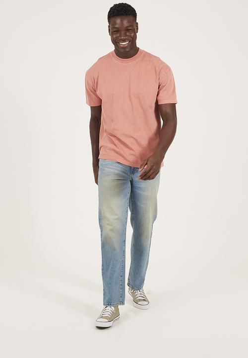 Brave Soul - Oversized Fit T-shirt - Washed Pink