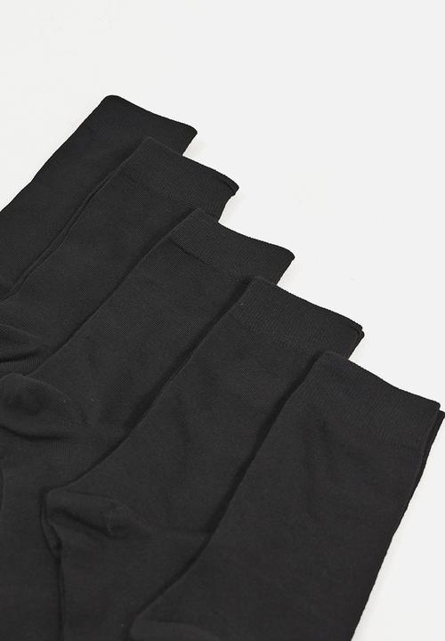 Brave Soul - 5 Pack Socks - Black