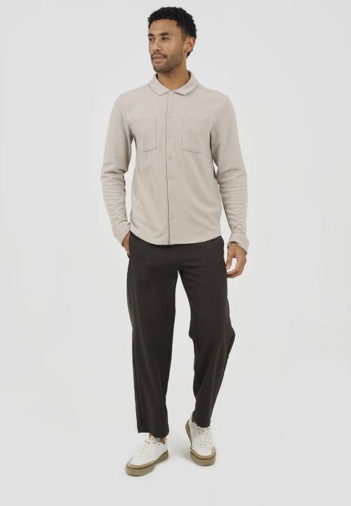 Brave Soul - Long Sleeve Shirt - Light Sand