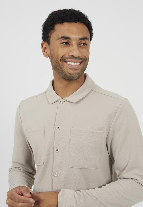 Brave Soul - Long Sleeve Shirt - Light Sand