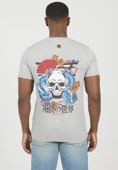 Brave Soul - Crew Neck Tshirt - Lt Grey Marl