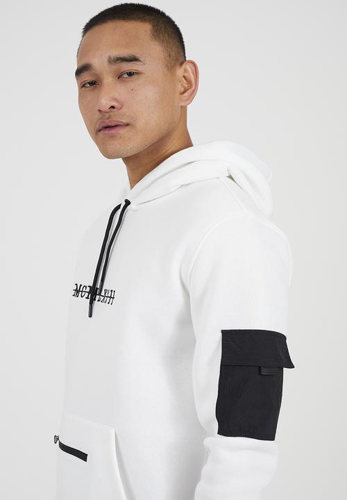 Brave Soul - Hoodie With Embroidery - Cream