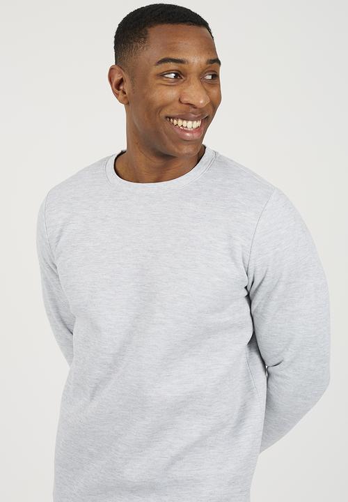 Brave Soul - Crew Neck Sweatshirt - Light Grey Marl