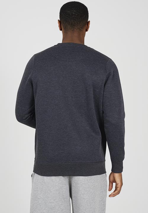 Brave Soul - Crew Neck Sweatshirt - Dk Charcoal Marl