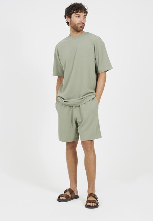 Brave Soul - Relaxed Fit, Short Sleeve Tshirt- Washed Sage