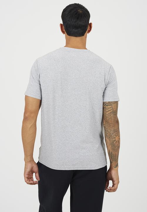 Brave Soul - Crew Neck Short Sleeve T-Shirt - Light Grey Marl