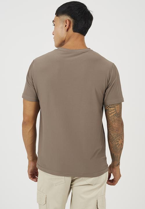 Brave Soul - Crew Neck Short Sleeve T-Shirt - Light Brown