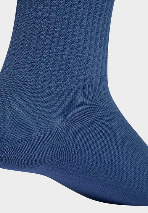 adidas Originals -  3-Stripes High Crew Socks 3 Pairs - White/night marine/black