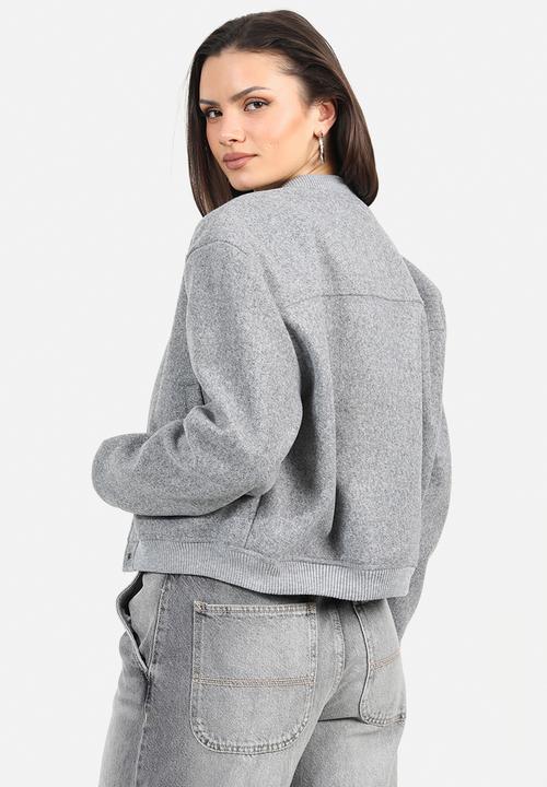 Brave Soul - Ladies Bonded Bomber Jacket - Grey