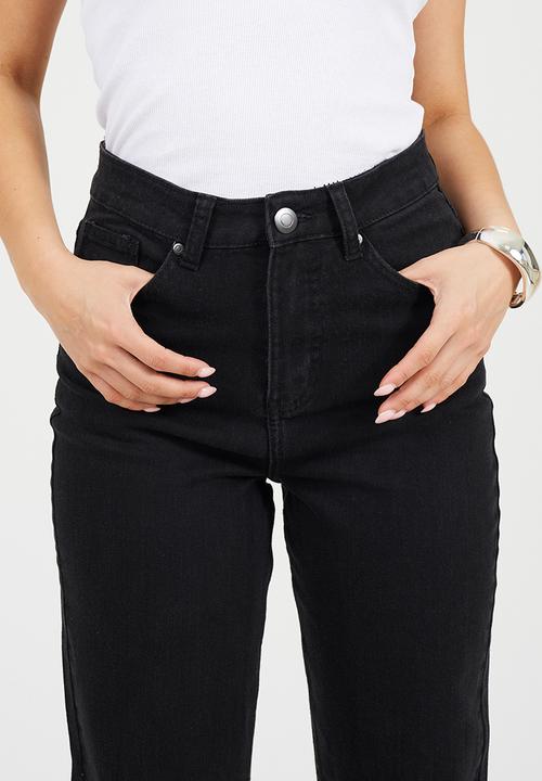 Brave Soul - Ladies Straight Leg Classic Jean - Washed Black