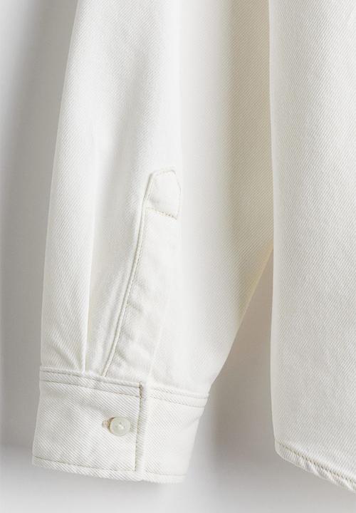 H&M - Loose fit denim shirt - white