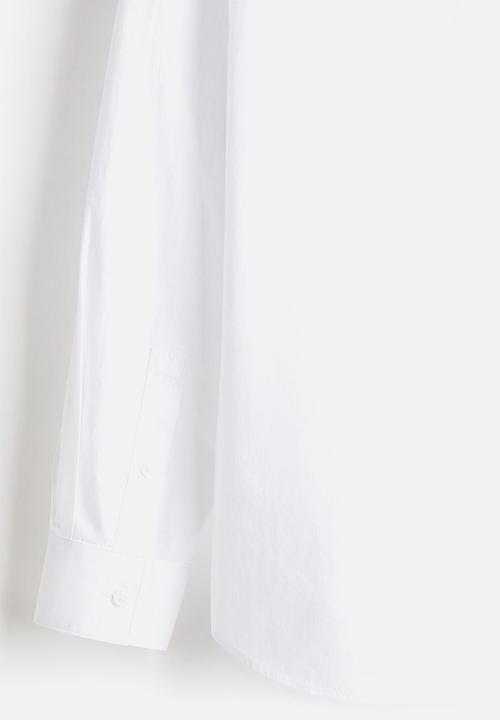 H&M - Loose fit poplin shirt - white