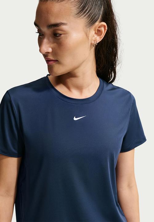Nike - W Nk One Classic Df Ss Top - Midnight Navy/White