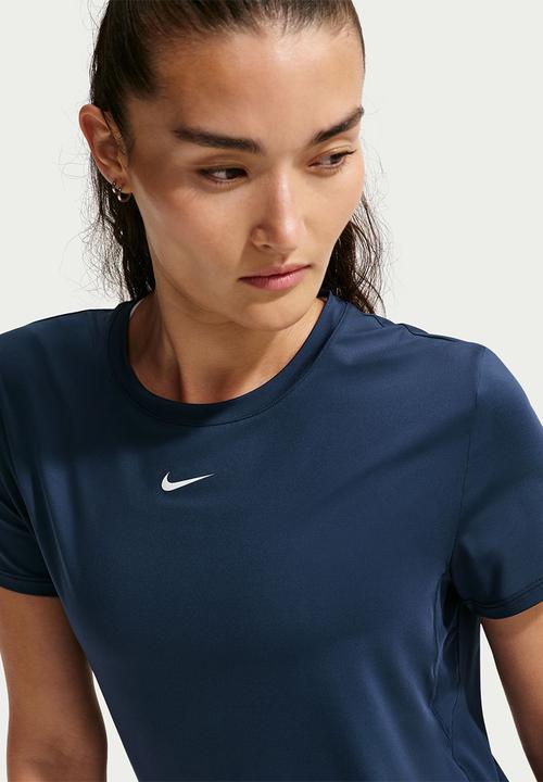 Nike - W Nk One Classic Df Ss Top - Midnight Navy/White