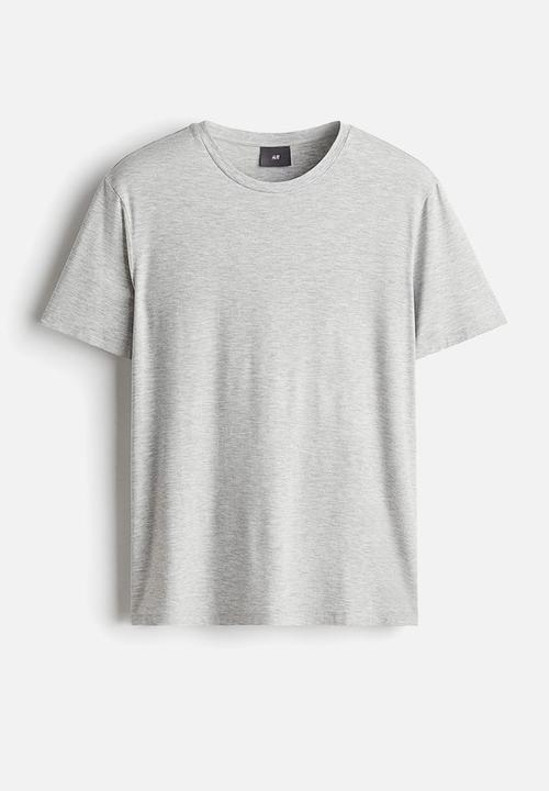 H&M - Jersey pyjama t-shirt and shorts - light grey marl