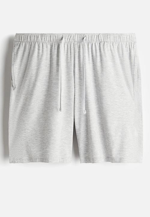 H&M - Jersey pyjama t-shirt and shorts - light grey marl