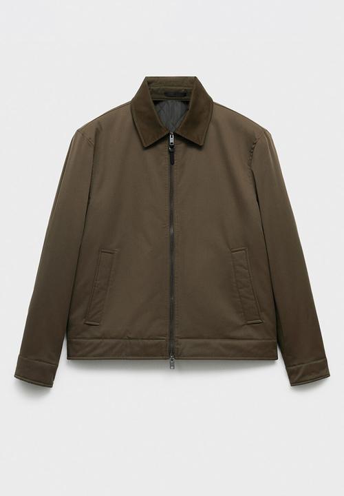 MANGO - Jacket murrey - dark green